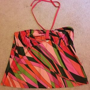 Multi colored tankini top